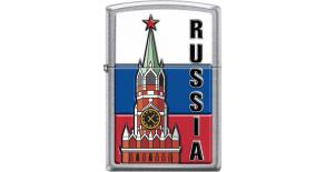Зажигалка ZIPPO Московский кремль, с покрытием Street Chrome™, латунь/сталь, 36x12x56 мм